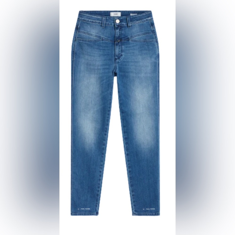 Closed Heritage Pedal‎ Pusher Tapered Cropped Jeans Mid-Blue Size 44 High-Waist